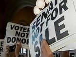 Protests Erupt Outside Senate in Albany