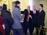 Protesters Struggle With Mayor's Security