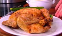 Roast Chicken with Zucchini and Corn