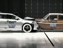 What Happens When a 59 Chevy Bel Air Crashes Into a 09 Malibu? Watch.