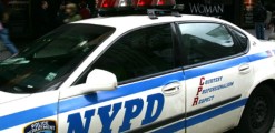 nypd car Naked Man Chased by Cops