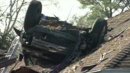 Incredible Crash: SUV Lands On House