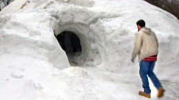 Giant Igloo In Backyard