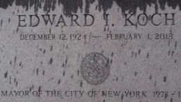 Ed Koch Tombstone Mistake Fixed
