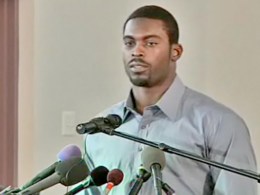 Michael Vick Speaks Out Against Dogfighting at Southwest Church