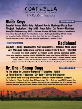 Radiohead, Pulp, Black Keys, At The Drive-In, Dr. Dre to Play Coachella