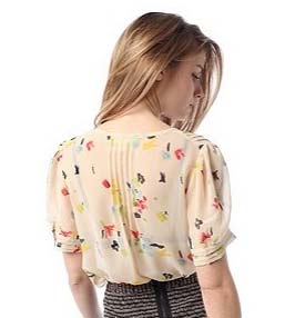 Pins and Needles Watercolor Chiffon Blouse