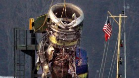 Plane Engine Hoisted From Hudson River