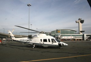 US Helicopter at Kennedy Airport preparing for a flight to Midtown Manhattan.