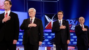 Romney and Santorum Spar in Arizona Debate