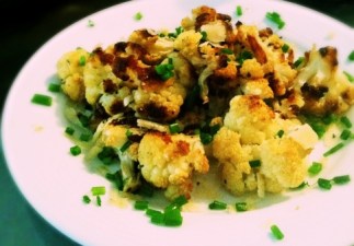 The Vegetable Diaries: Roasted Cauliflower with Parmesan and Chives