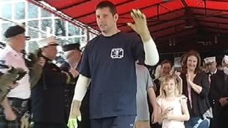 Firefighter Leaves Hospital 3 Months After Horrific Blaze