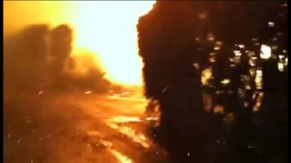Video: Fire Engulfs Greenwich Mansions as Sandy Storms (Pt. 1)