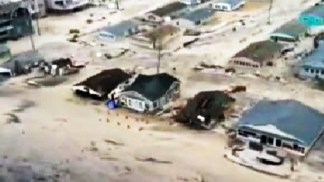 Dramatic Aerial Tour of Sandy NJ Aftermath 
