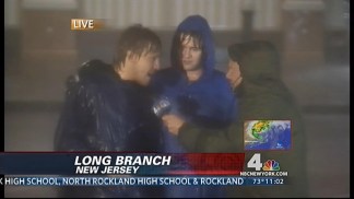 Wind, Rain Pick Up in Long Branch, NJ