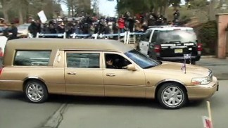 Houston Hearse Arrives at Cemetery