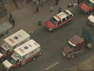 Raw Video: Chopper Captures Scene Over Weiner's Office