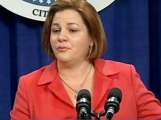 Christine Quinn Brought to Tears at News Conference