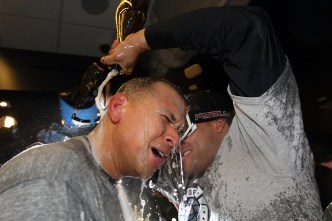 Yankees Post-Game Celebration Gets Bubbly in Chelsea