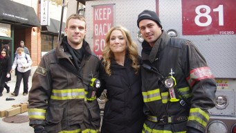 On the Set of "Chicago Fire" With the Cast