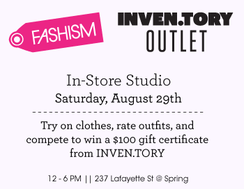 This Weekend: Fashism.com Rates Your Style at Inven.tory