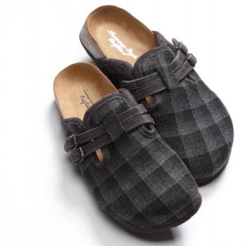  Plaid Wool Clogs