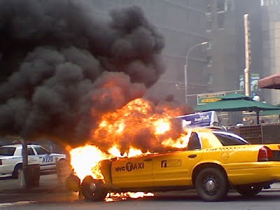 Cab Explodes in Times Square