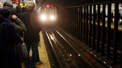 Stand behind the yellow line, people. 