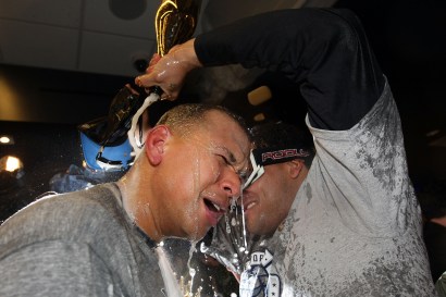 From Yankee stadium to the streets of New York, players and fans reveled in the Bombers' 27th world championship win. Alex Rodriguez celebrates in the locker room after the Yankees' defeated the Phil From Yankee stadium to the streets of New York, players and fans reveled in the Bombers' 27th world championship win. Alex Rodriguez celebrates in the locker room after the Yankees' defeated the Phil