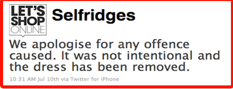 Clippings: Selfridges Apologizes for McQueen Gaffe