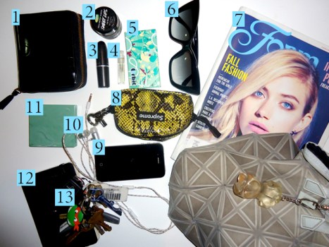 Purse Purge: Amanda Ford Carries Stella Shades, Ninja Turtles Keychain