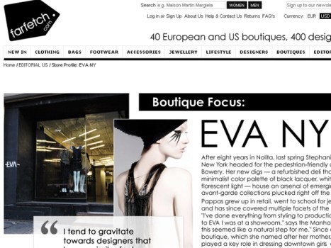 Farfetch.com Launches U.S. Site with New York Boutiques