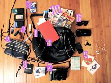 Purse Purge: Stylist and Blogger Jazzi McG Carries Greeting Cards and Fuji Film