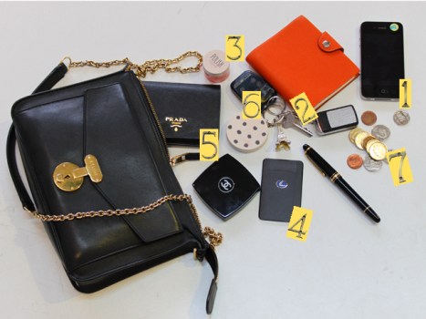 Purse Purge: Karen Walker Keeps Stylish Writing Tools and a "Custom" iPhone