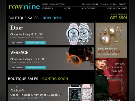 Just Launched: RowNine's Luxury Sale Site
