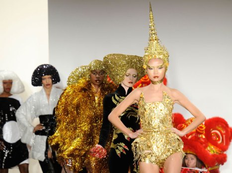 Runway Shot: Sparkly Headgear at The Blonds