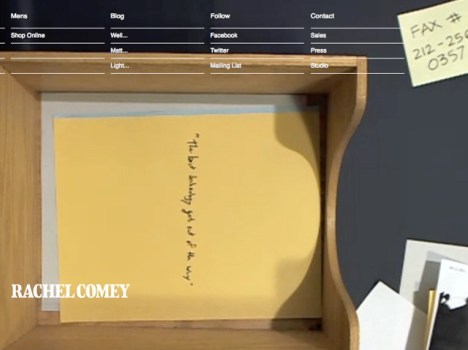 Send a Fax to Rachel Comey's Revamped Website