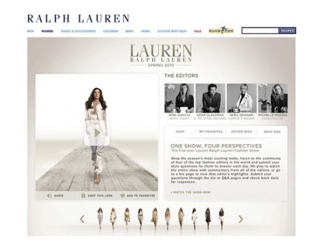Ralph Lauren Takes Online Marketing to Next Level with Lauren Fashion Show