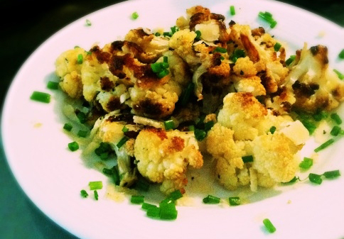 The Vegetable Diaries: Roasted Cauliflower with Parmesan and Chives