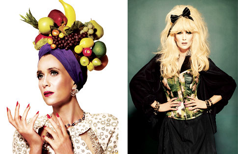 Clippings: Kristen Wiig Plays Carmen Miranda, Brigitte Bardot for V Magazine