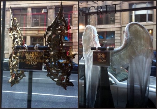 Victoria's Secret Angels Wings on Display in Soho