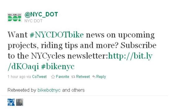 Sign Up for NYC's NYCycles Newsletter