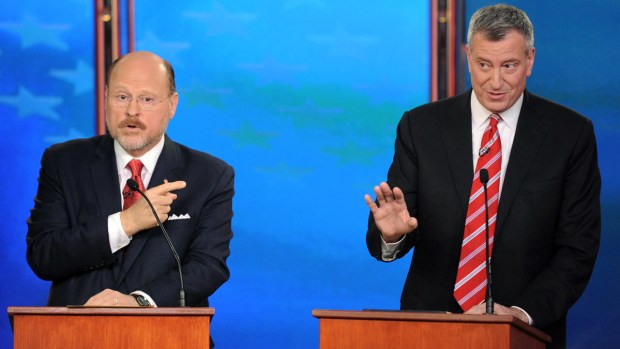 [NY] Debate Between Mayoral Hopefuls Bill de Blasio, Joe Lhota