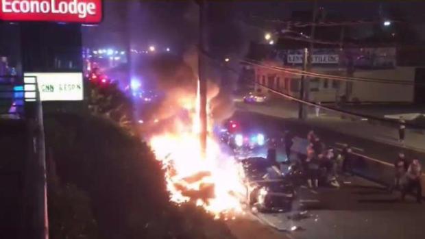 Police Chase Ends in Fiery Crash in New Jersey