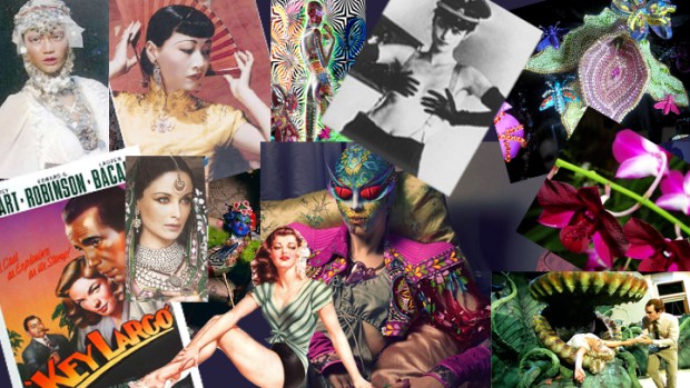 Mood Board: Erickson Beamon Ladies Look to "Brutal" Nature and '40s Glamour