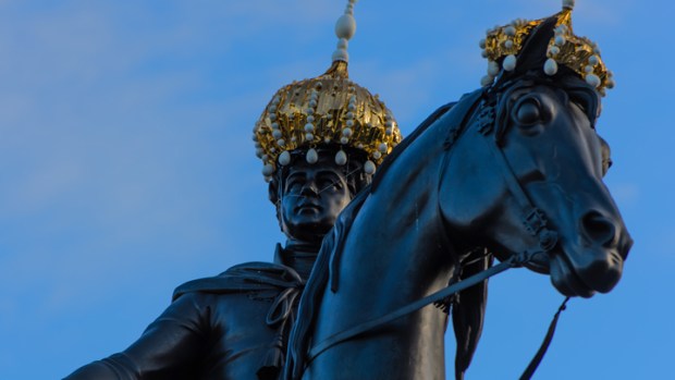 Phillip Treacy and U.K. Milliners Dress London Statues in Crazy Toppers