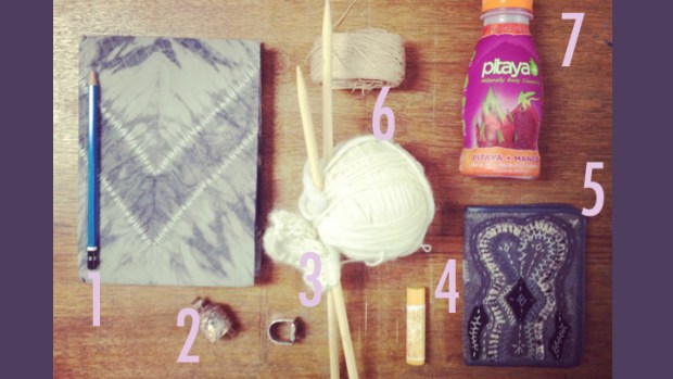 Purse Purge: Laura Siegel Sips Pitaya Juice, Carries Recyled Notebooks