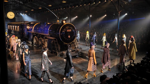 One Shot: Louis Vuitton Rolled a Custom Train Onto Its Fall 2012 Runway
