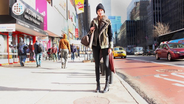 Street Style: Vasilisa on 34th and Eighth Avenue