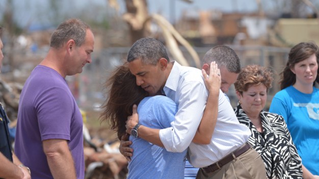 Obama Comforts Tornado Victims: 